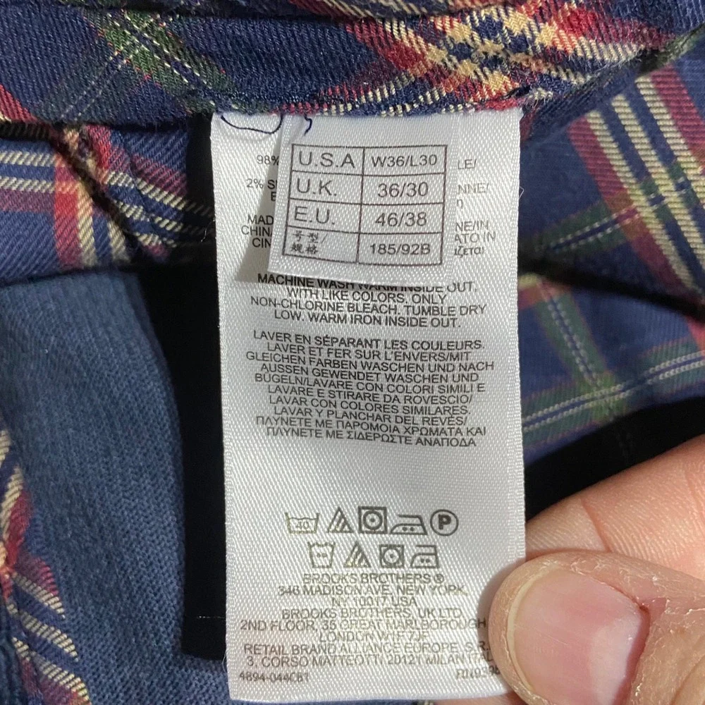 Brooks Brothers Clark Navy Blue Corduroy Pants Mens 36x30 Straight Leg Chinos
